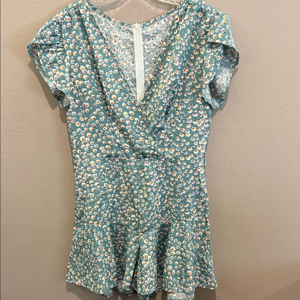 Floral Blue Short Sleeve short/jumper